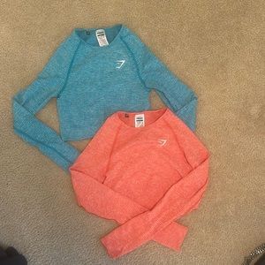 Set of two Gymshark crop workout tops